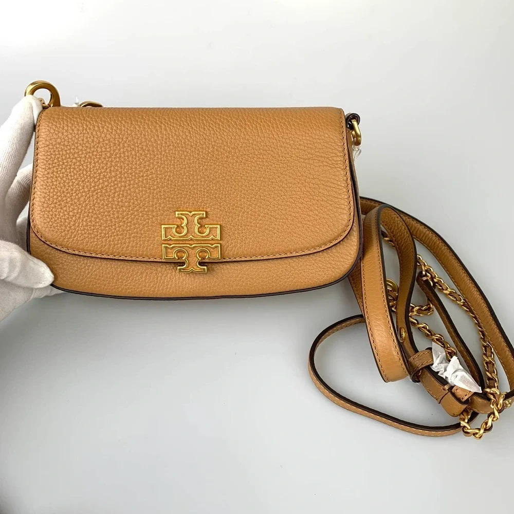 NWT Tory Burch Britten Convertible Crossbody Tiramisu - Picture 12 of 14